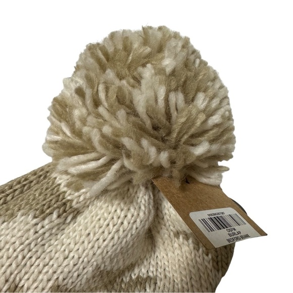 NWT Chaos Bedford (Earflap) Acrylic Printed Lifestyle Beanie Burlap Pattern - Picture 3 of 7